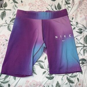Nike Purple and Blue Athletic Shorts